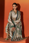 Maria B | Silk Prints | 3 Piece Embellished Satin Silk Suit - House Of Hania