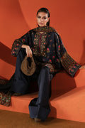 Maria B | Silk Prints | 3 Piece Printed Satin Silk Suit - House Of Hania