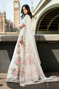 Maria B | Soiree Collection | Embroidered Raw Silk Suit WF-09-02-White - House Of Hania
