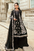 Maria B | Soiree Collection | Embroidered Raw Silk Suit WF-09-03-Black - House Of Hania