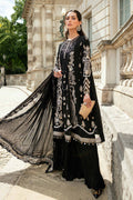 Maria B | Soiree Collection | Embroidered Raw Silk Suit WF-09-03-Black - House Of Hania