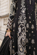 Maria B | Soiree Collection | Embroidered Raw Silk Suit WF-09-03-Black - House Of Hania