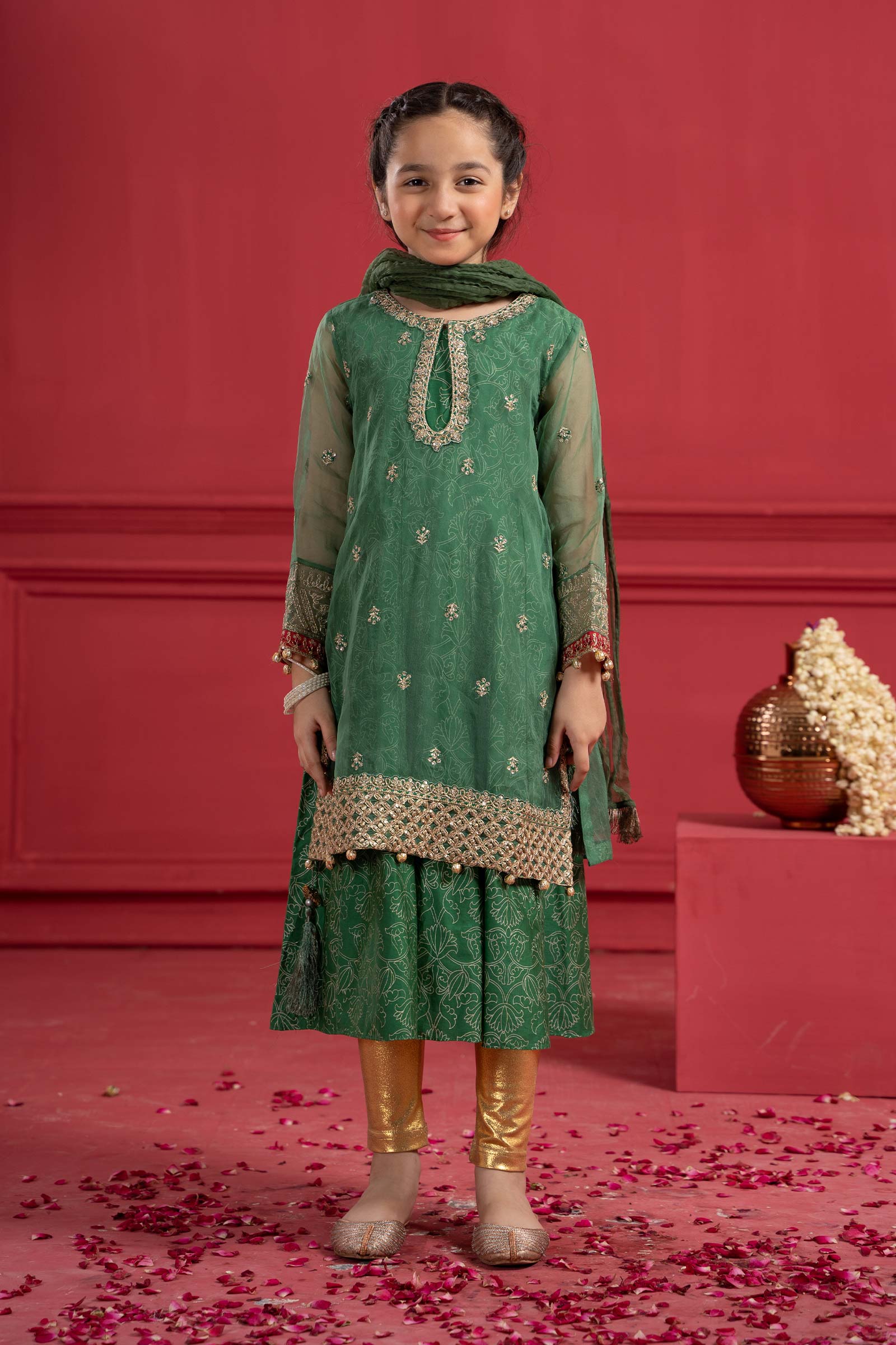 Maria B | Suit Green MKS-W23-21 - House Of Hania