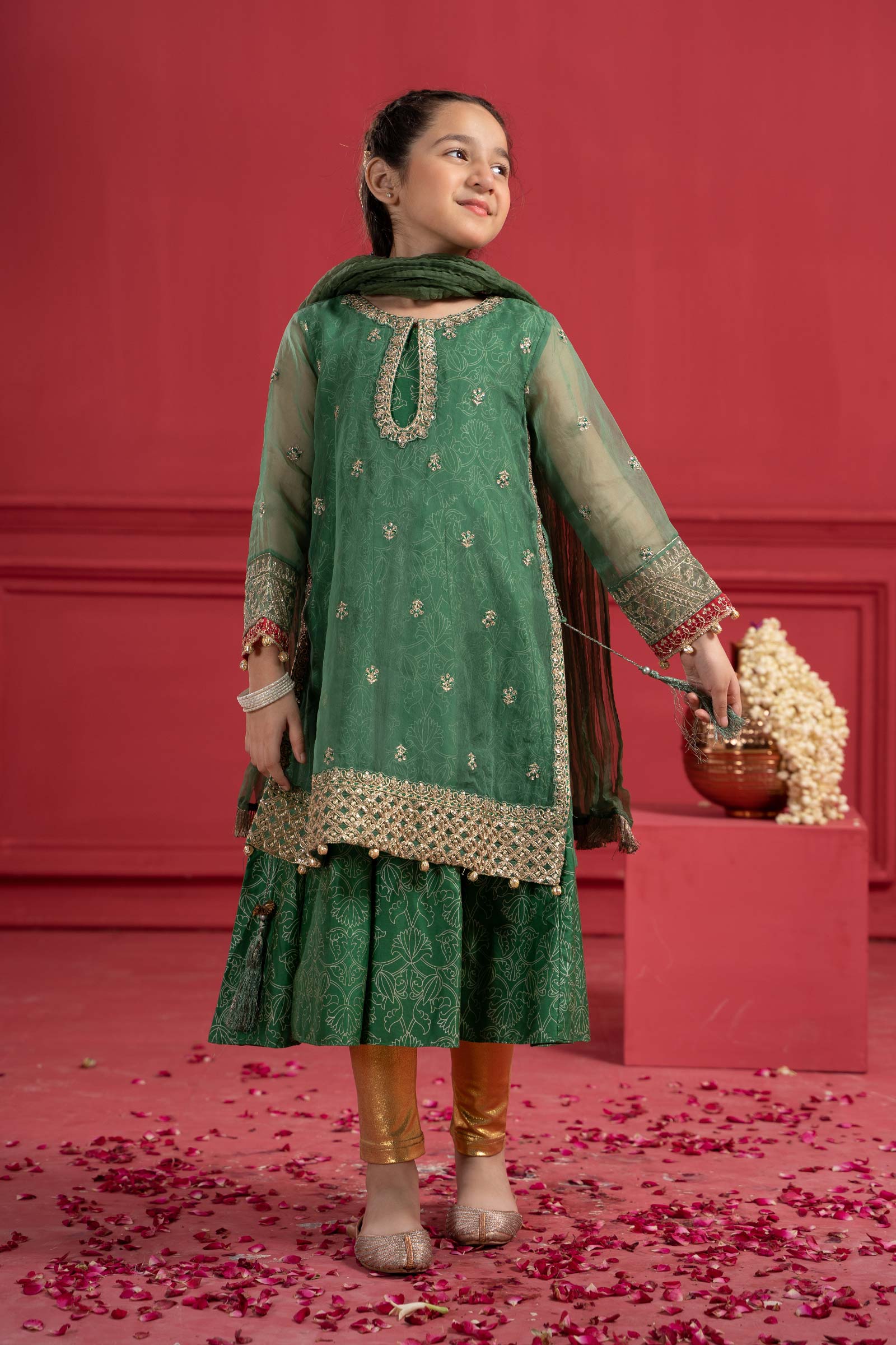 Maria B | Suit Green MKS-W23-21 - House Of Hania