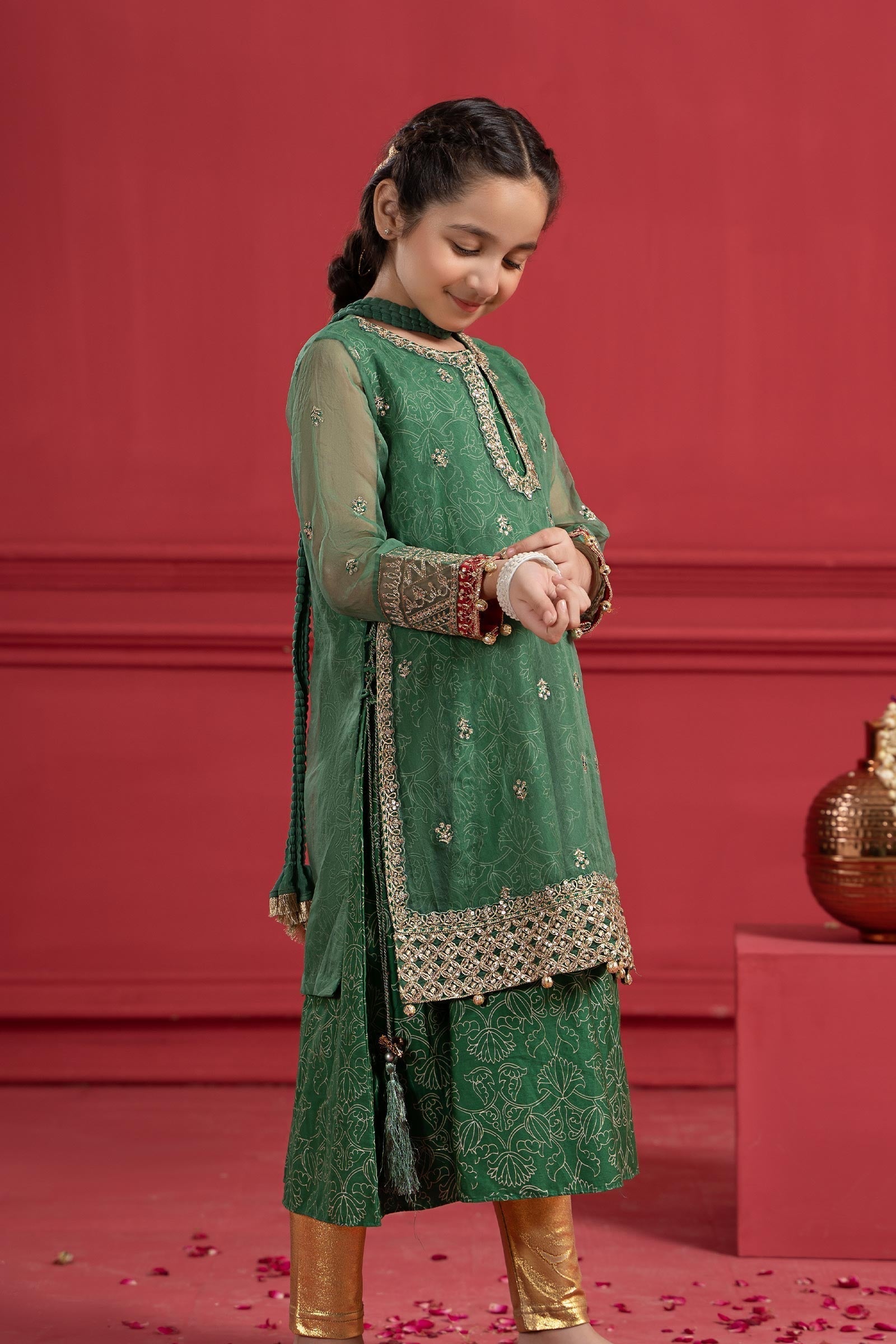 Maria B | Suit Green MKS-W23-21 - House Of Hania