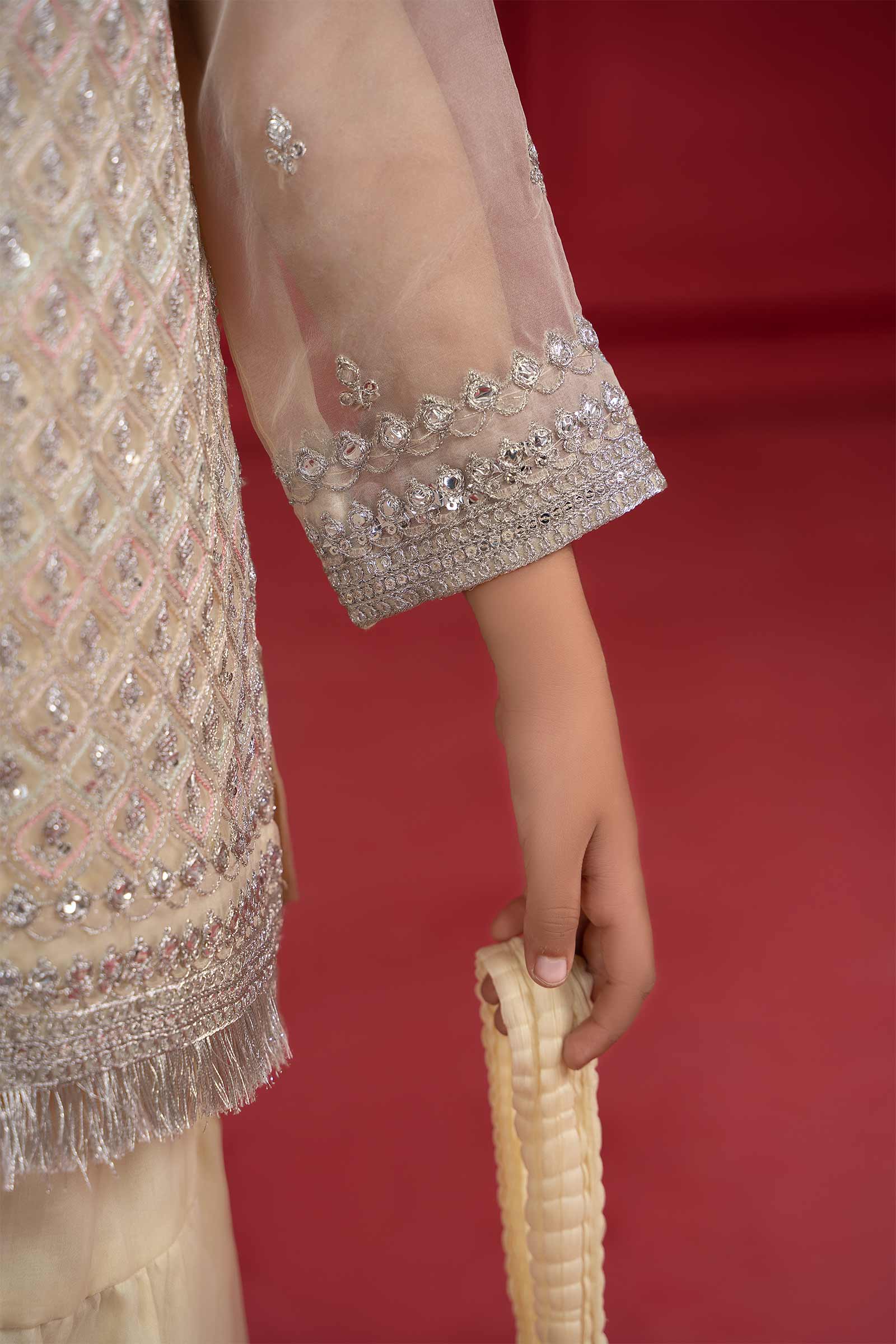 Maria B | Suit Lime Yellow MKS-W23-23 - House Of Hania