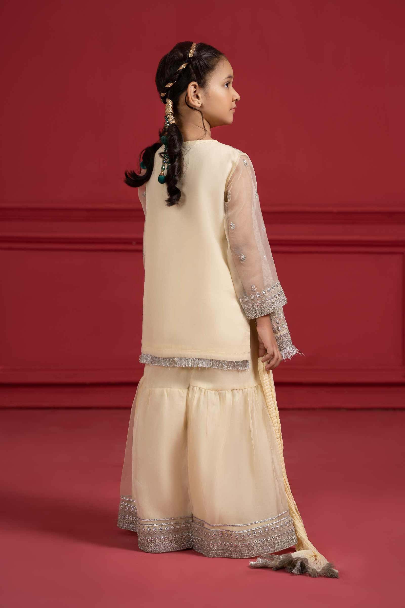 Maria B | Suit Lime Yellow MKS-W23-23 - House Of Hania