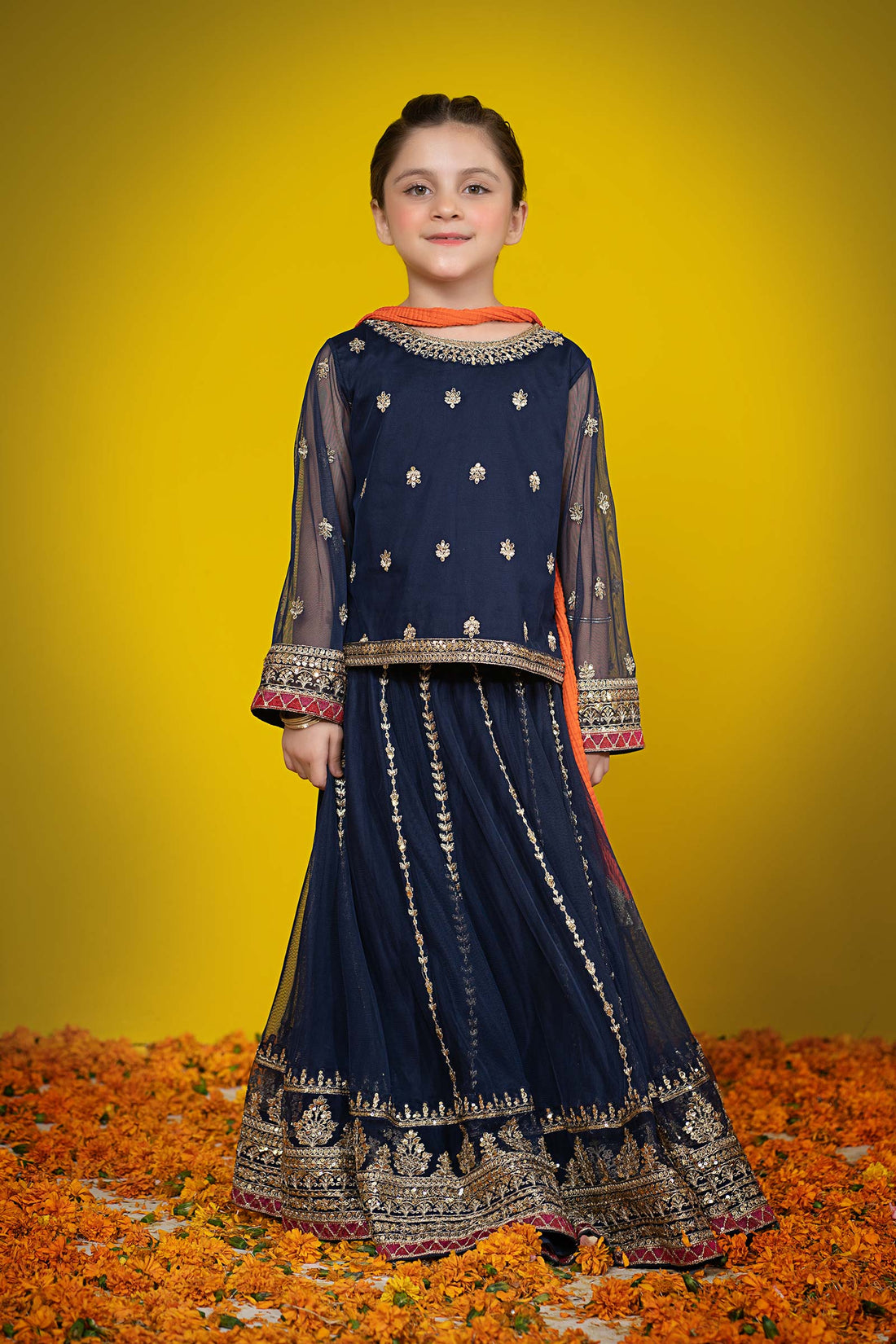 Maria B | Suit Navy Blue MKS-W23-35 - House Of Hania