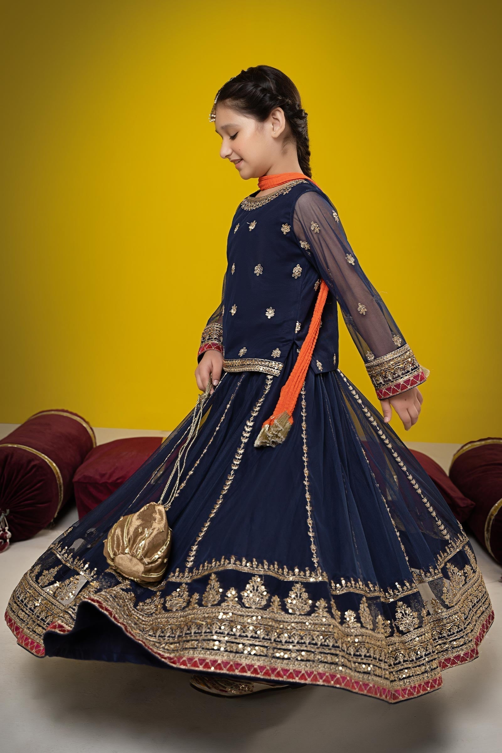 Maria B | Suit Navy Blue MKS-W23-35 - House Of Hania