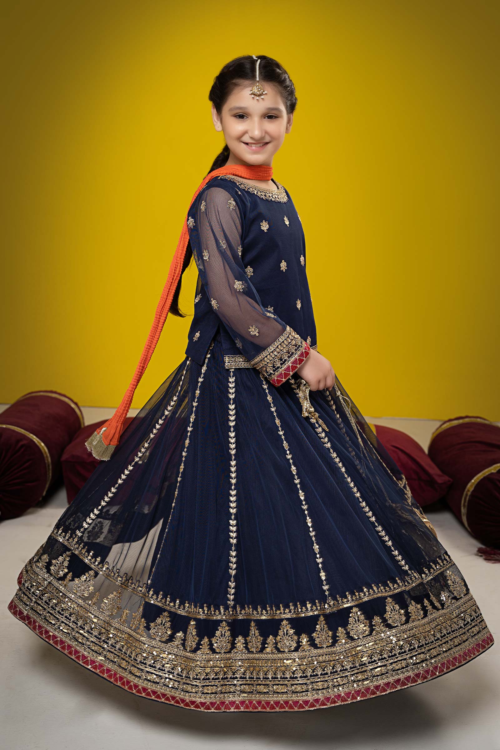 Maria B | Suit Navy Blue MKS-W23-35 - House Of Hania