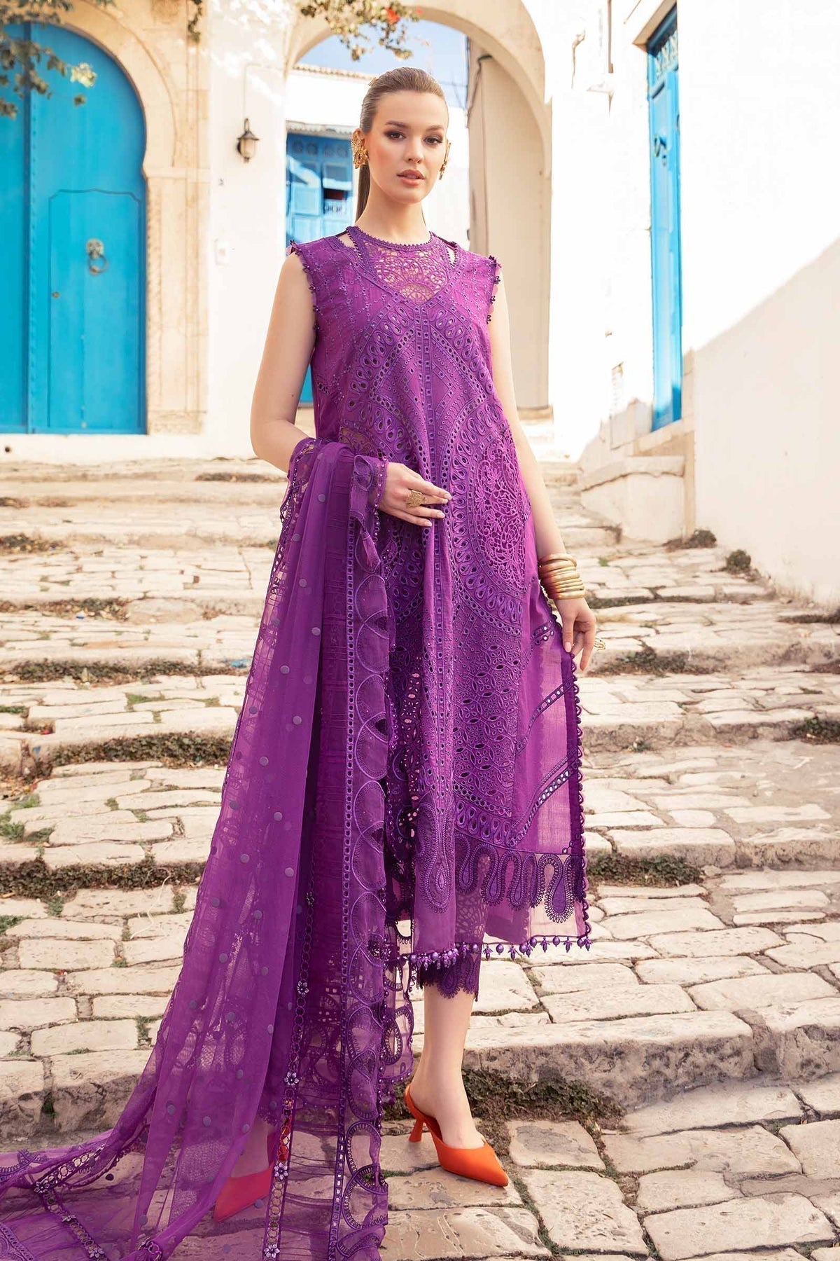 Maria B | Voyage a' Luxe Lawn | D-2402-B - House Of Hania