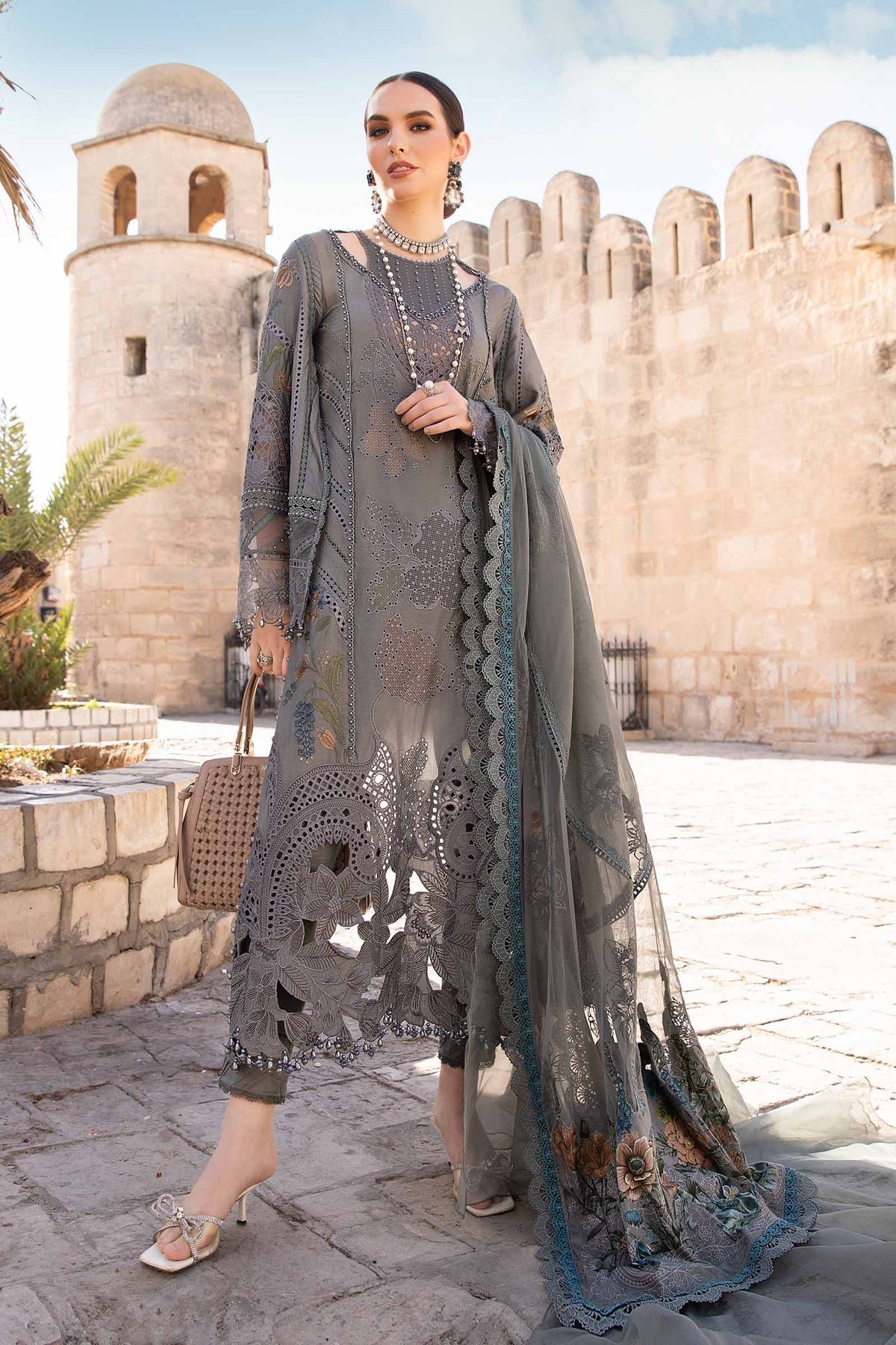 Maria B | Voyage a' Luxe Lawn | D-2407-B - House Of Hania