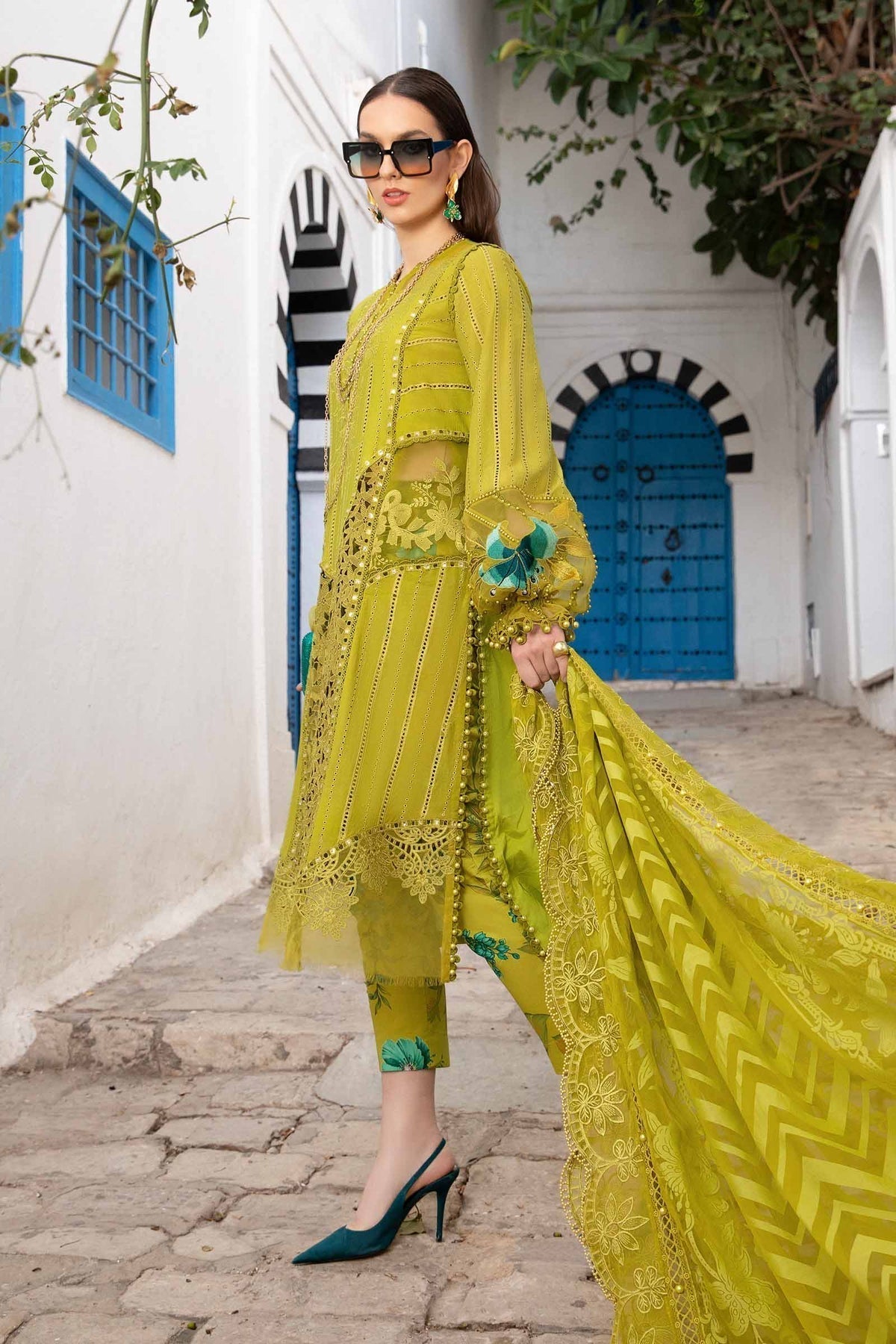 Maria B | Voyage a' Luxe Lawn | D-2408-A - House Of Hania