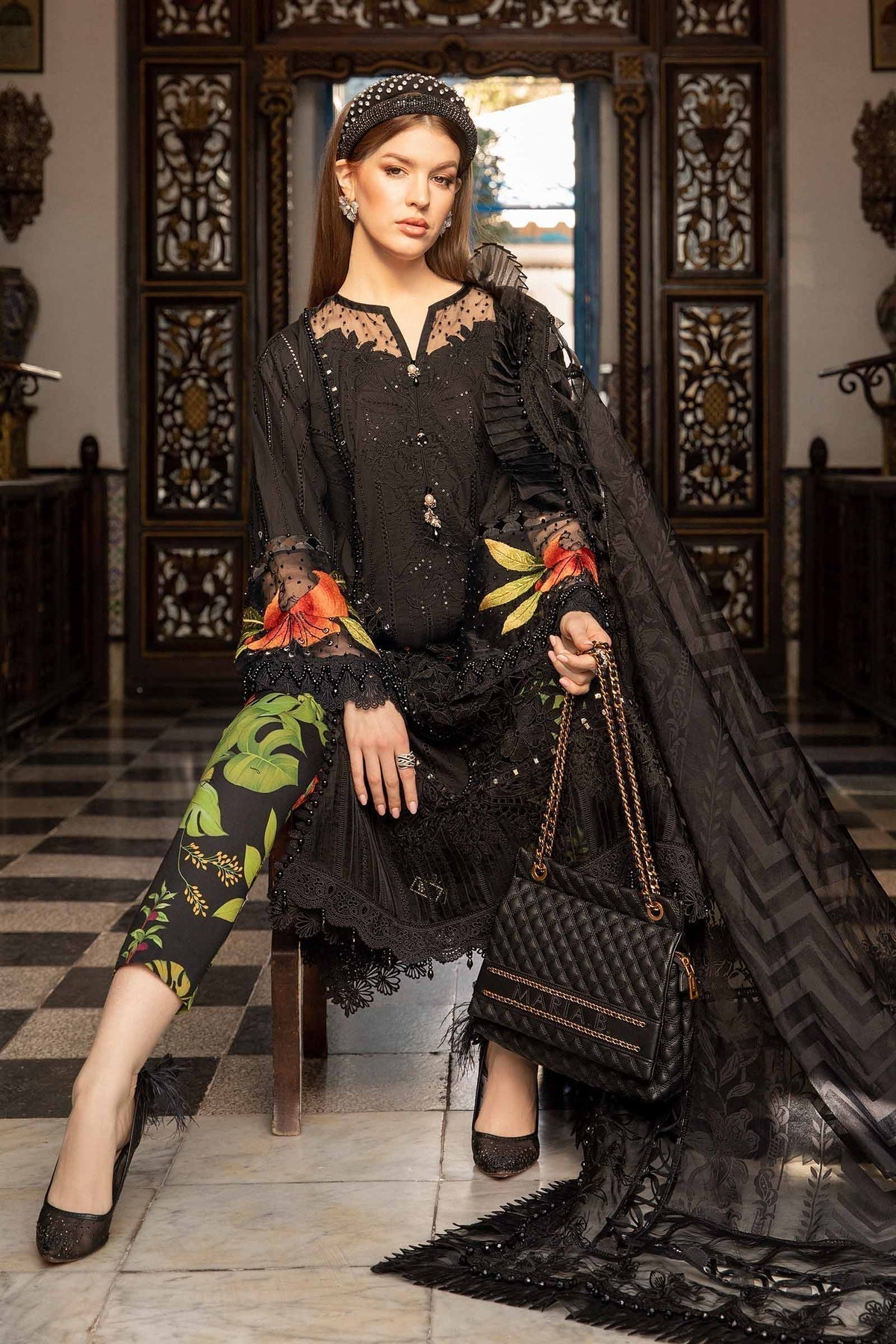 Maria B | Voyage a' Luxe Lawn | D-2408-B - House Of Hania