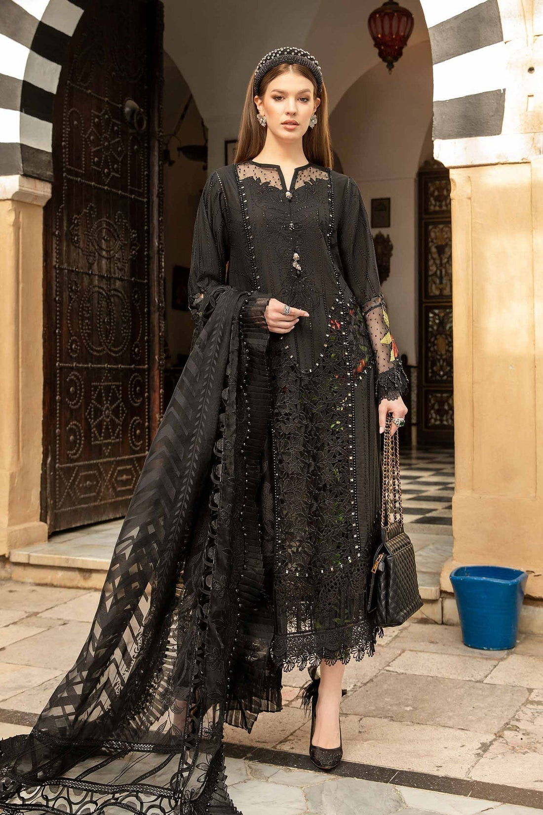 Maria B | Voyage a' Luxe Lawn | D-2408-B - House Of Hania