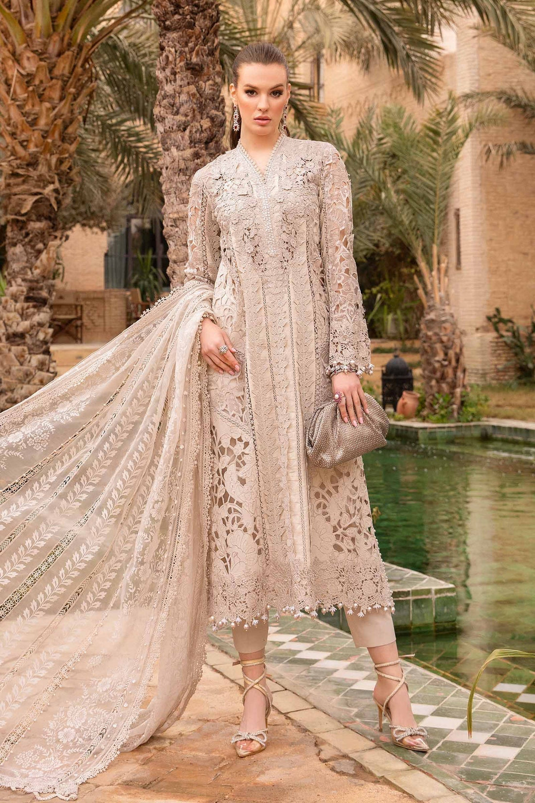 Maria B | Voyage a' Luxe Lawn | D-2409-A - House Of Hania