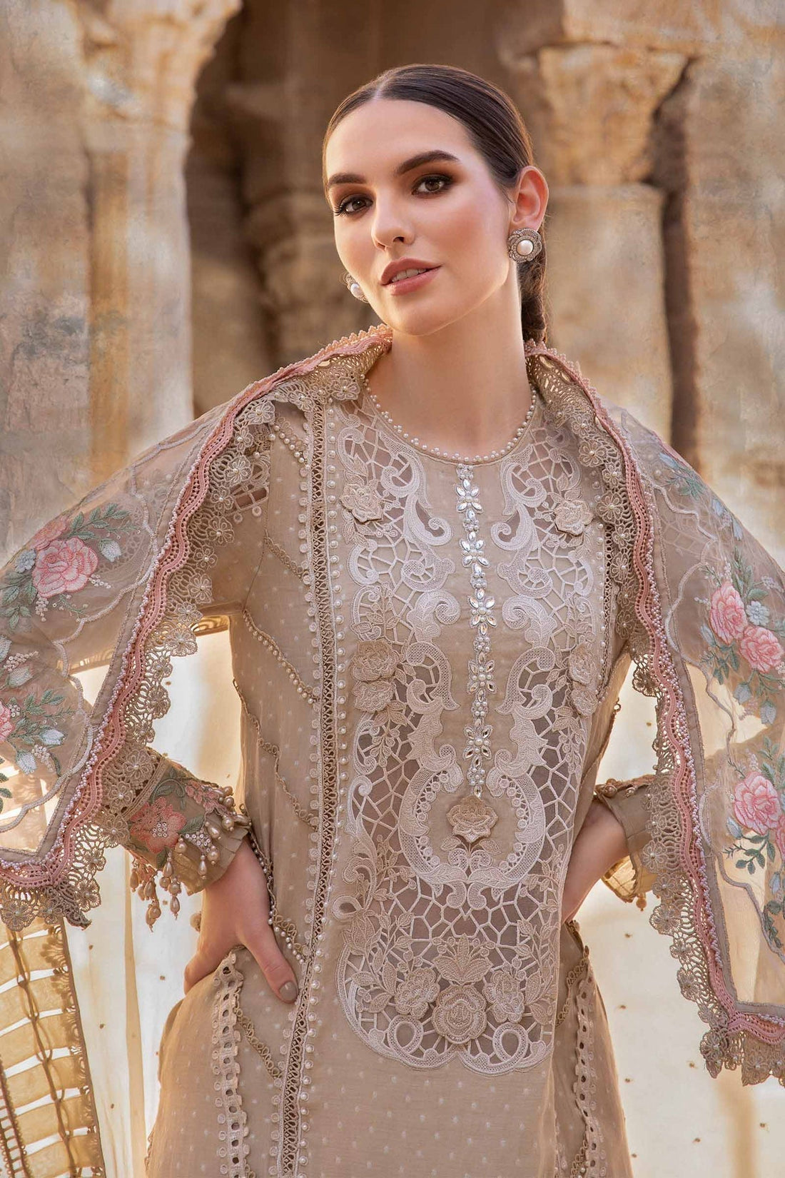 Maria B | Voyage a' Luxe Lawn | D-2410-A - House Of Hania