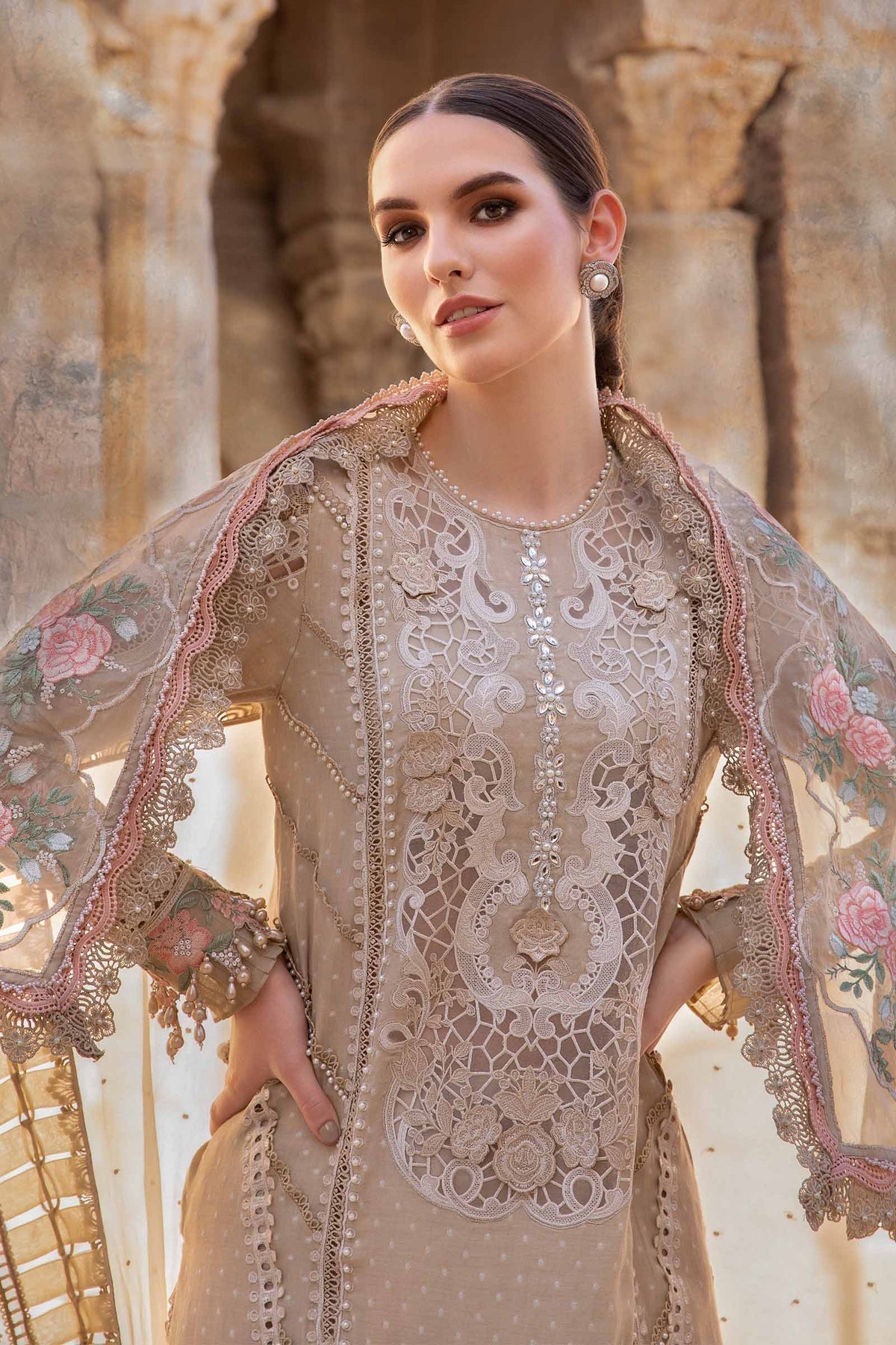 Maria B | Voyage a' Luxe Lawn | D-2410-A - House Of Hania