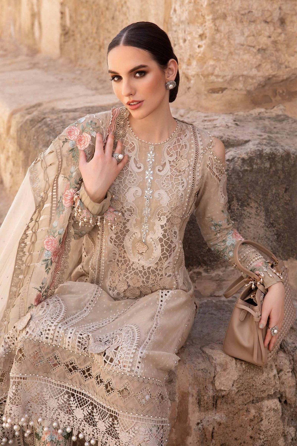 Maria B | Voyage a' Luxe Lawn | D-2410-A - House Of Hania