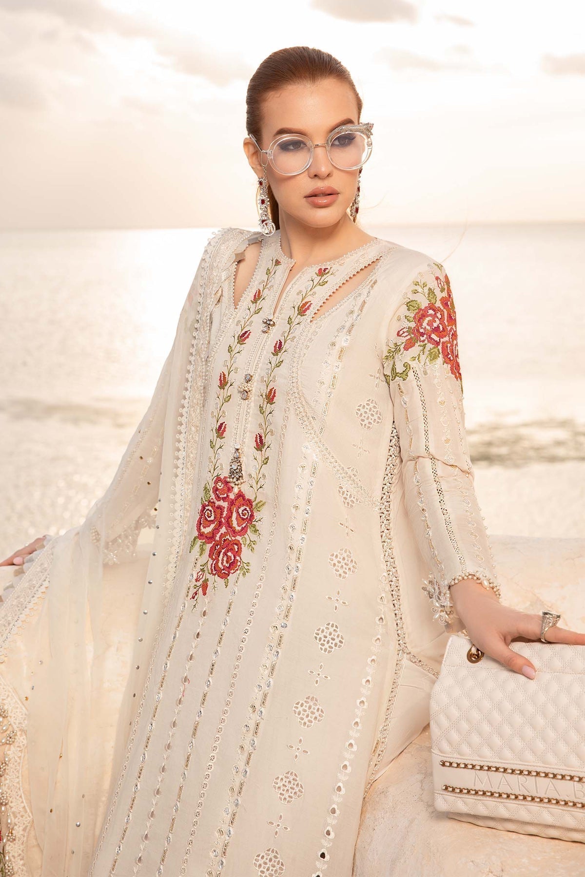 Maria B | Voyage a' Luxe Lawn | D-2412-A - House Of Hania