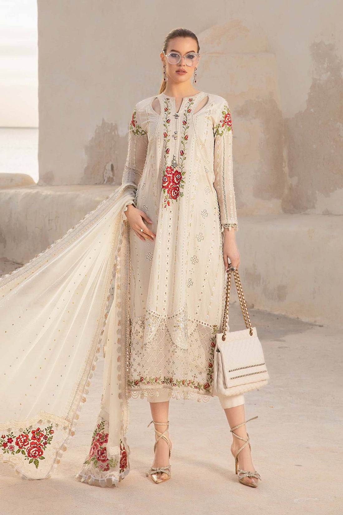 Maria B | Voyage a' Luxe Lawn | D-2412-A - House Of Hania
