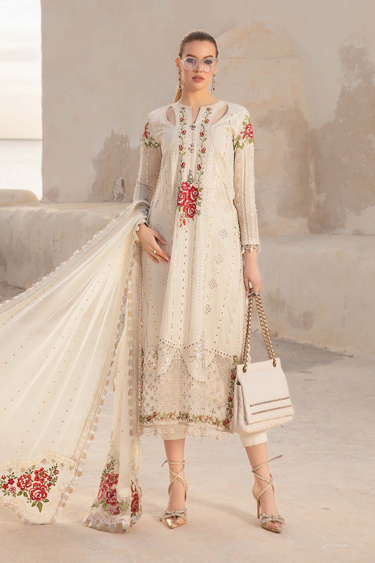 Maria B | Voyage a' Luxe Lawn | D-2412-A - House Of Hania
