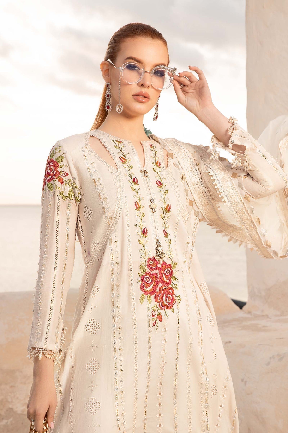 Maria B | Voyage a' Luxe Lawn | D-2412-A - House Of Hania