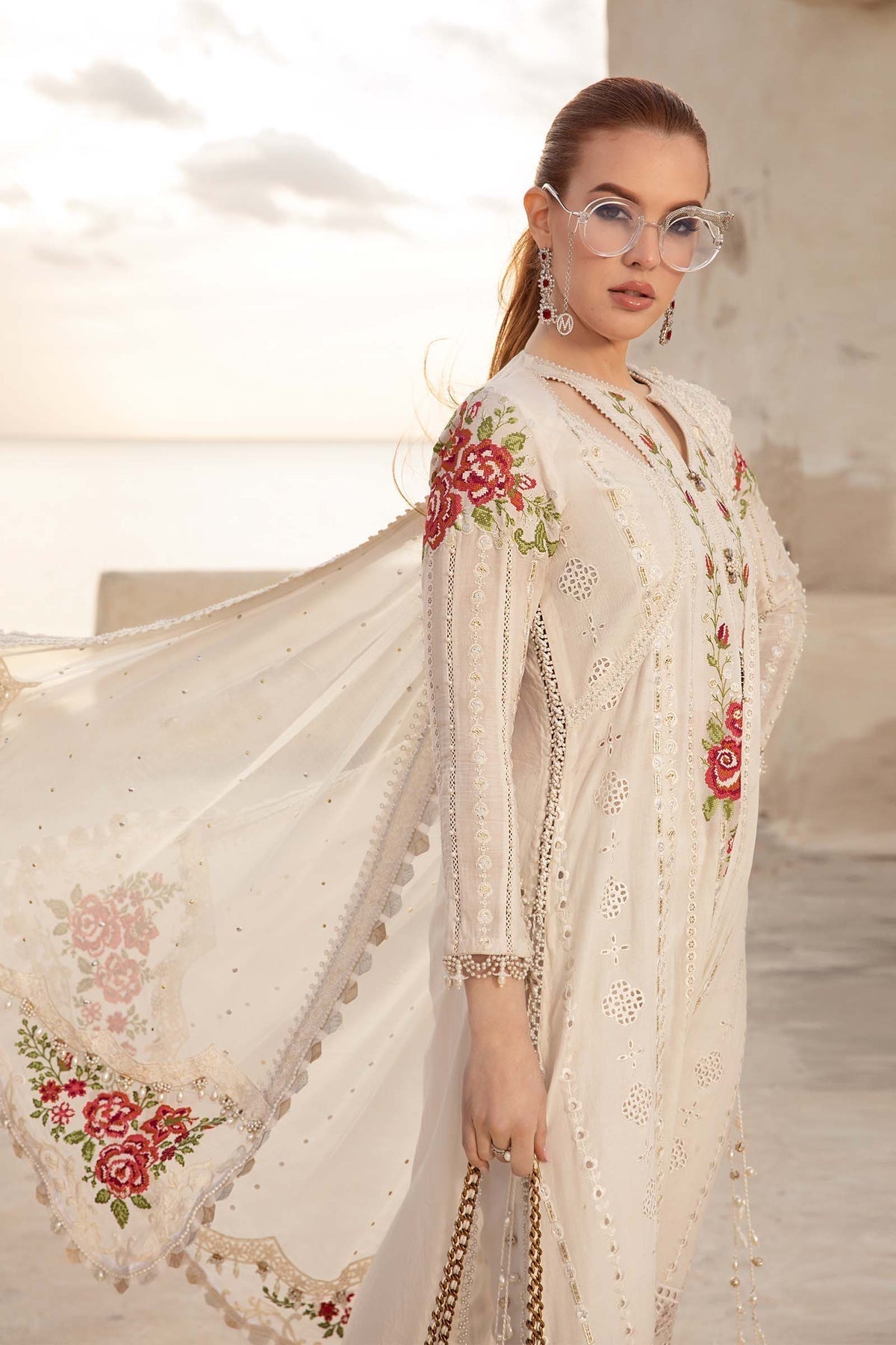 Maria B | Voyage a' Luxe Lawn | D-2412-A - House Of Hania