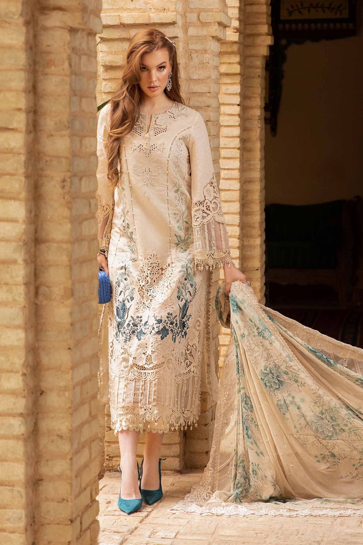 Maria B | Voyage a' Luxe Lawn | D-2414-B - House Of Hania