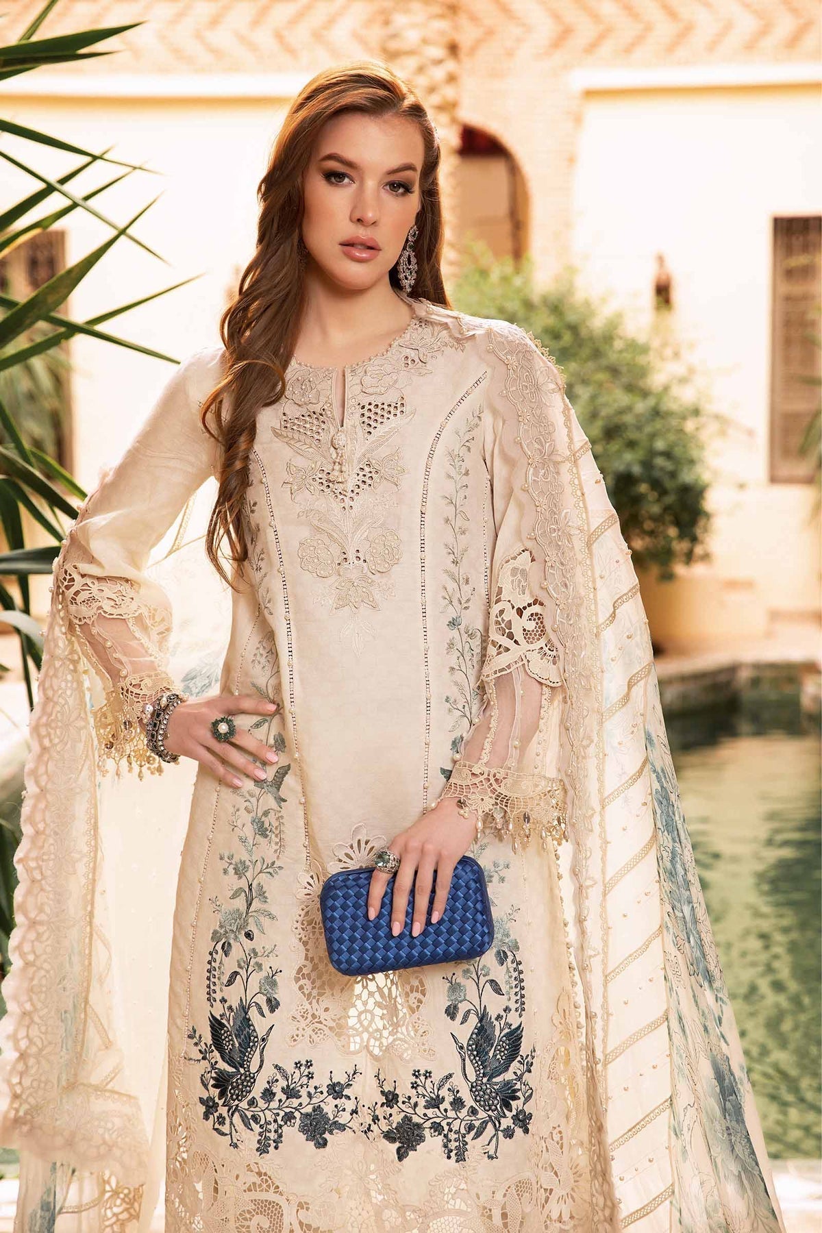 Maria B | Voyage a' Luxe Lawn | D-2414-B - House Of Hania