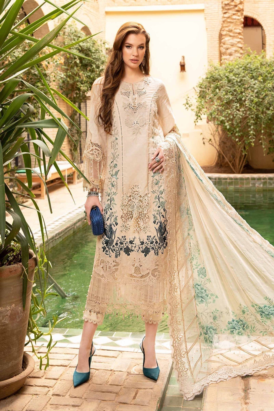 Maria B | Voyage a' Luxe Lawn | D-2414-B - House Of Hania