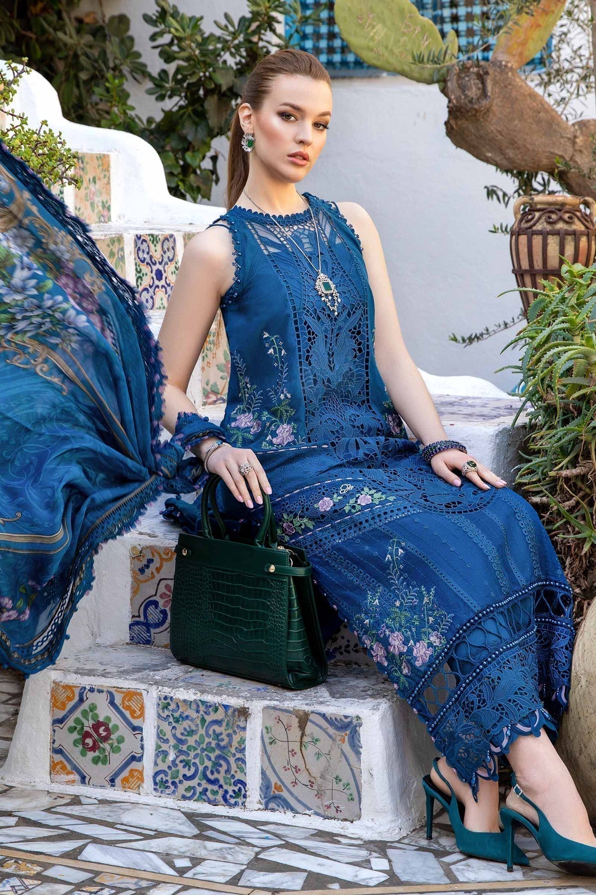 Maria B | Voyage a' Luxe Lawn | D-2415-A - House Of Hania