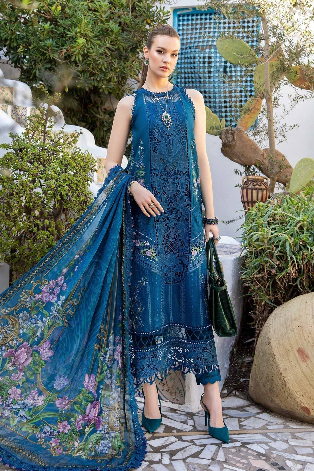Maria B | Voyage a' Luxe Lawn | D-2415-A - House Of Hania