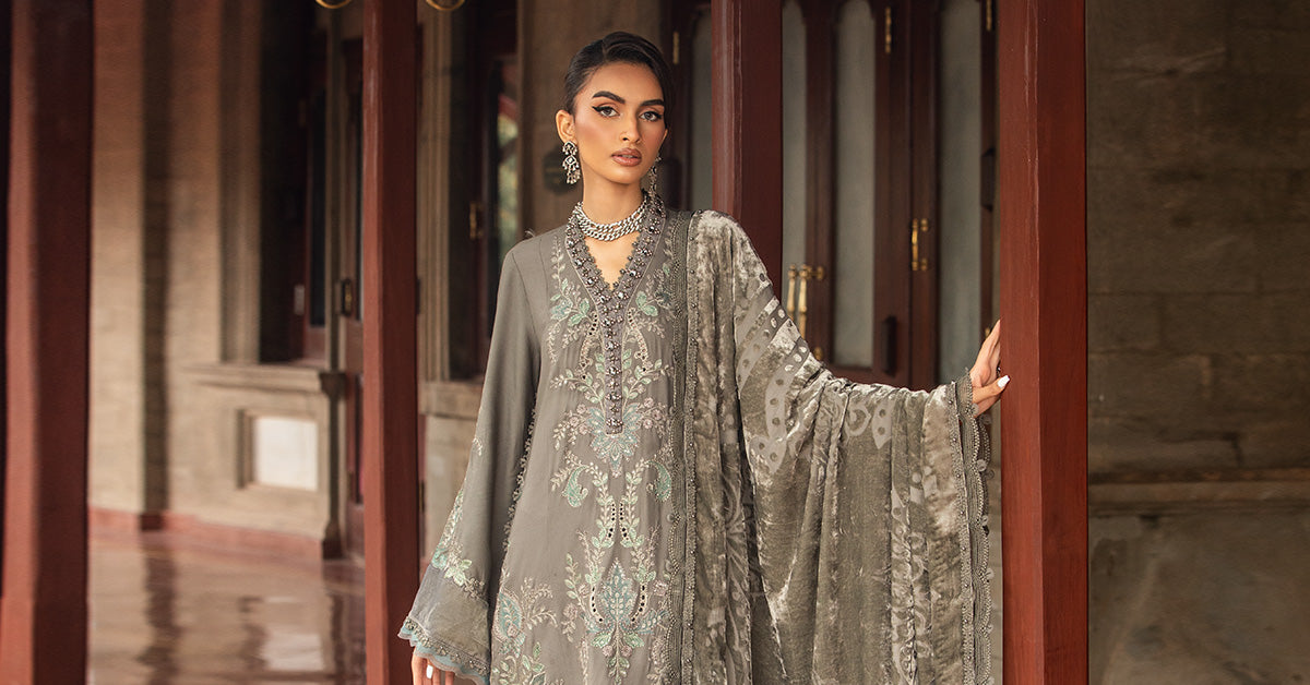 Maria B | Winter Luxe 24 | Velvet DL-1209 - House Of Hania