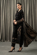 Maria B | Winter Luxe Pret 25 | WLS-1301-Black and Gold - House Of Hania