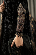 Maria B | Winter Luxe Pret 25 | WLS-1301-Black and Gold - House Of Hania