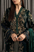Maria B | Winter Luxe Pret 25 | WLS-1302-Emerald Green - House Of Hania