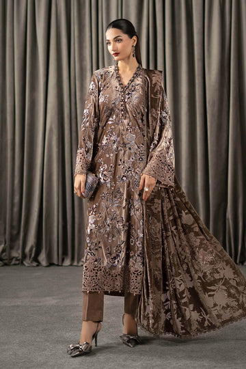 Maria B | Winter Luxe Pret 25 | WLS-1303-BEIGE - House Of Hania