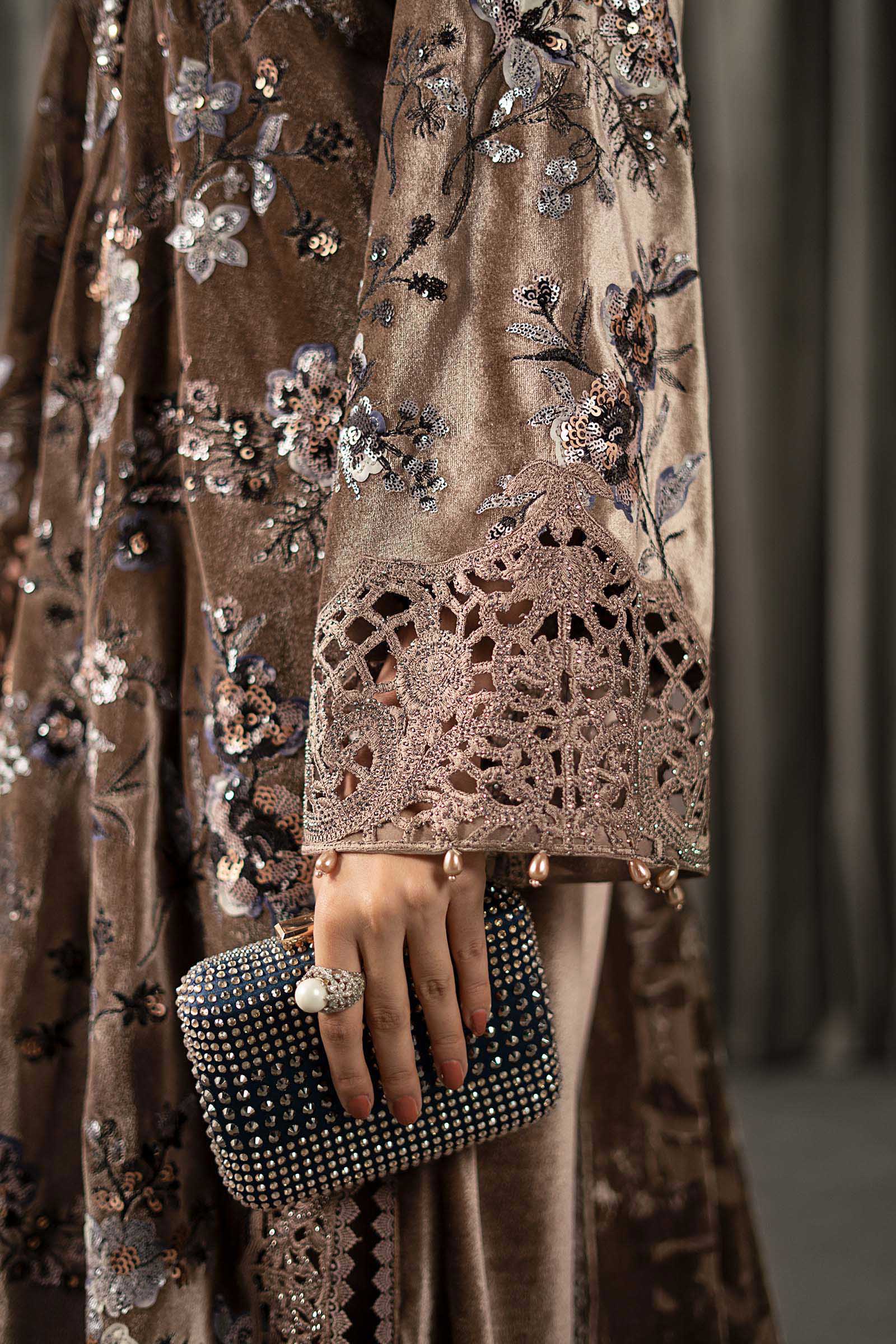 Maria B | Winter Luxe Pret 25 | WLS-1303-BEIGE - House Of Hania