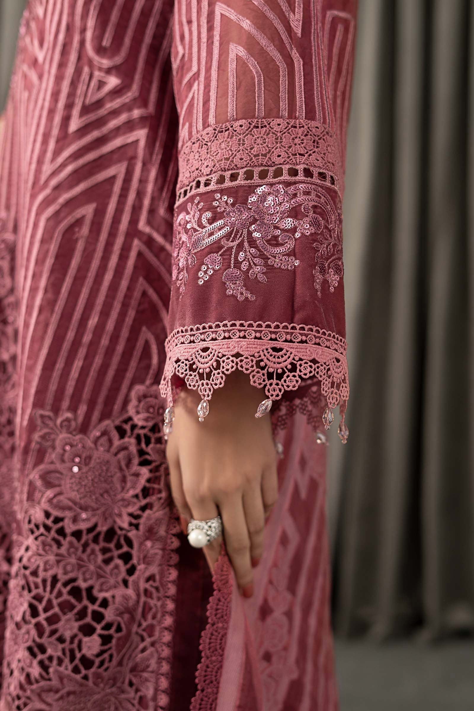 Maria B | Winter Luxe Pret 25 | WLS-1304-Ash Pink - House Of Hania