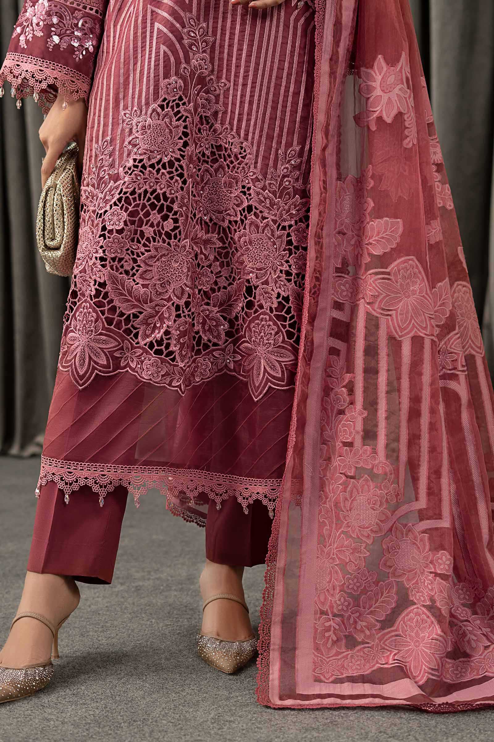 Maria B | Winter Luxe Pret 25 | WLS-1304-Ash Pink - House Of Hania