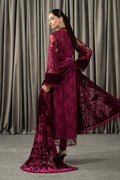 Maria B | Winter Luxe Pret 25 | WLS-1308-Maroon - House Of Hania