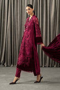 Maria B | Winter Luxe Pret 25 | WLS-1308-Maroon - House Of Hania