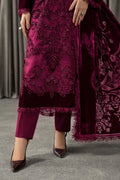 Maria B | Winter Luxe Pret 25 | WLS-1308-Maroon - House Of Hania