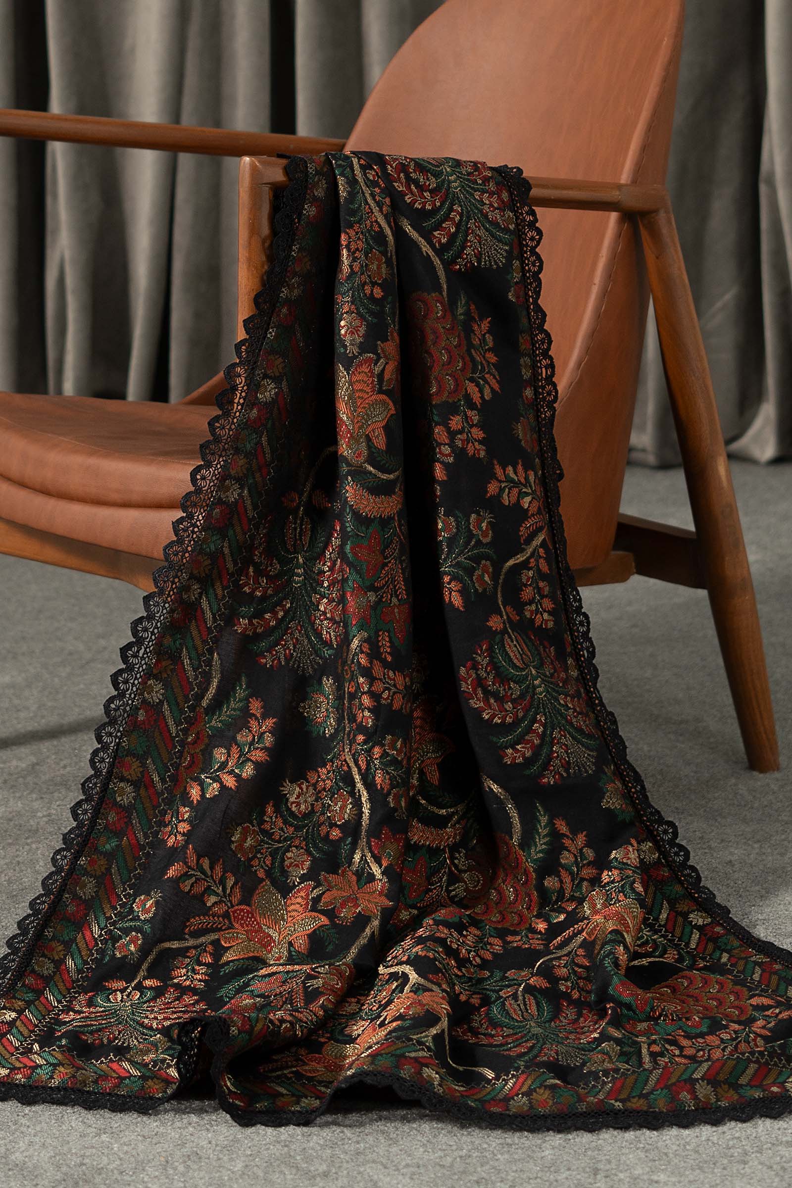 Maria B | Winter Luxe Pret 25 | WLS-1309-Black - House Of Hania