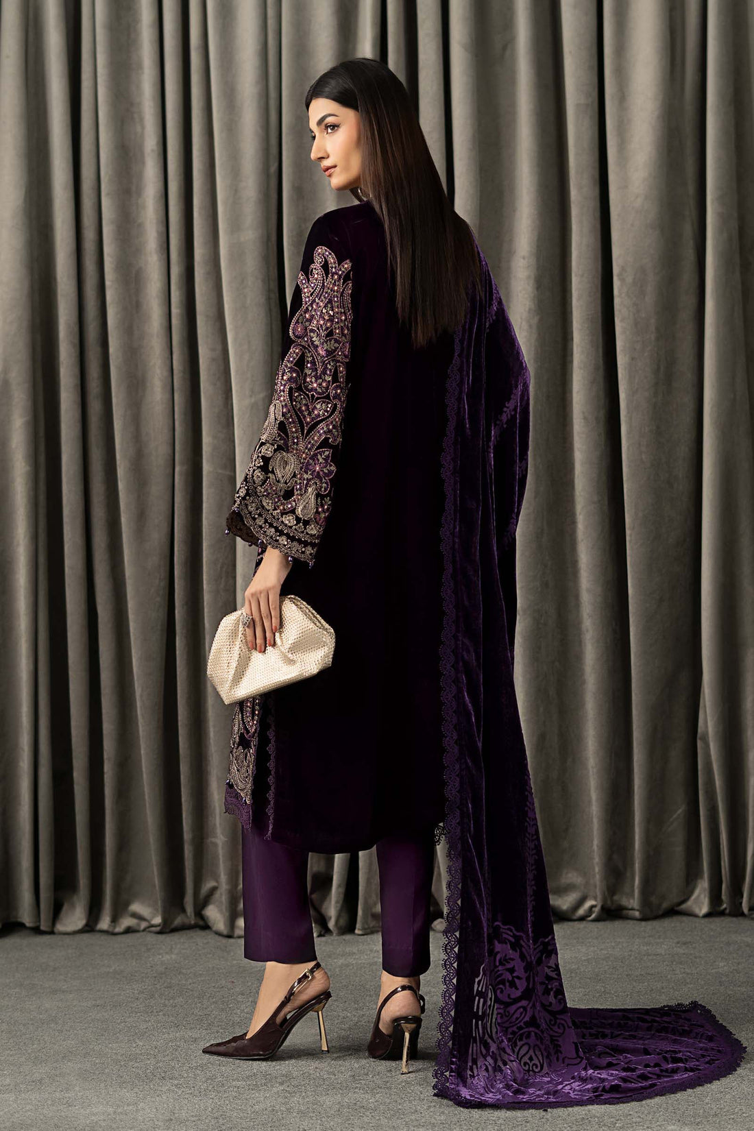 Maria B | Winter Luxe Pret 25 | WLS-1311-Purple - House Of Hania