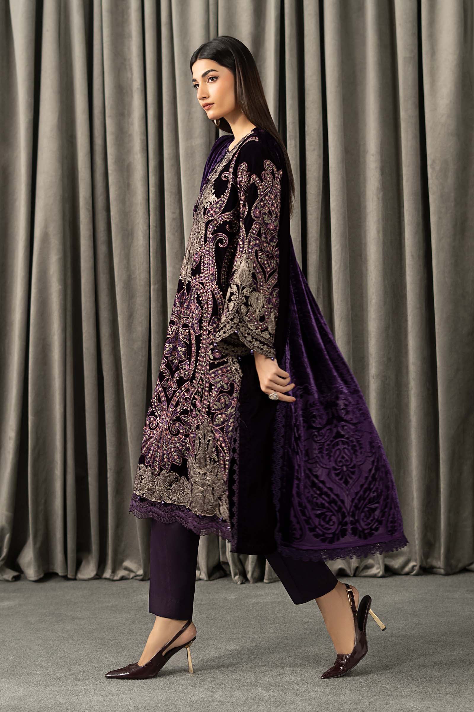 Maria B | Winter Luxe Pret 25 | WLS-1311-Purple - House Of Hania