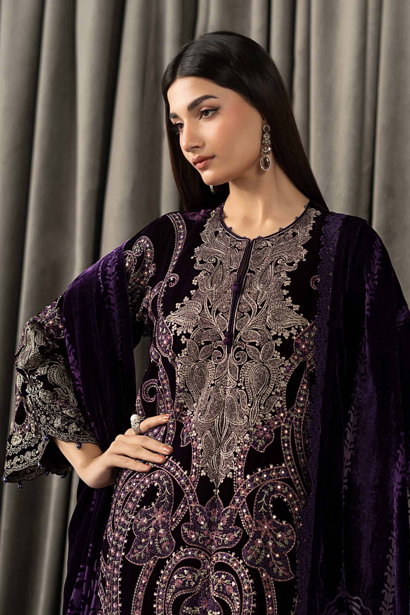 Maria B | Winter Luxe Pret 25 | WLS-1311-Purple - House Of Hania