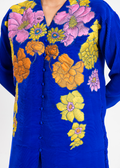 Maria Osama Khan | Claire Pleated Silk | Azure - House Of Hania