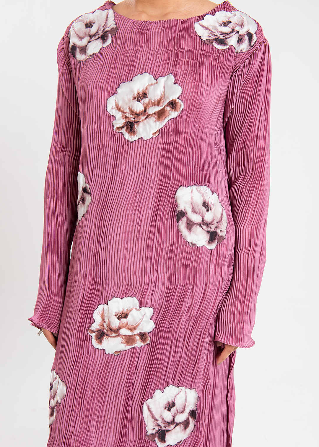 Maria Osama Khan | Claire Pleated Silk | Rosy - House Of Hania